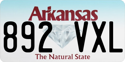 AR license plate 892VXL