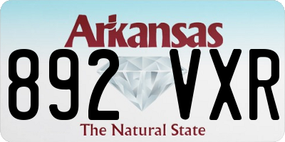 AR license plate 892VXR