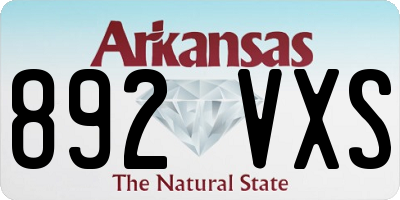 AR license plate 892VXS