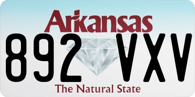 AR license plate 892VXV