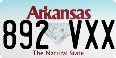 AR license plate 892VXX
