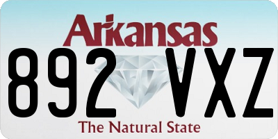 AR license plate 892VXZ