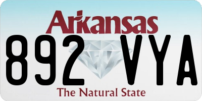 AR license plate 892VYA