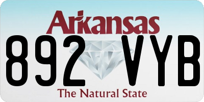 AR license plate 892VYB