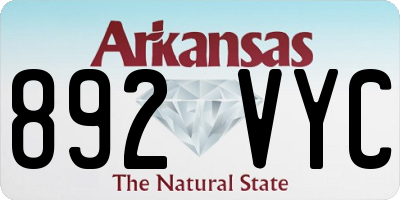 AR license plate 892VYC