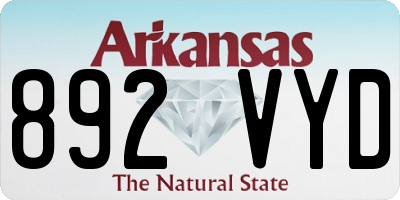 AR license plate 892VYD