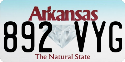 AR license plate 892VYG