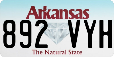 AR license plate 892VYH
