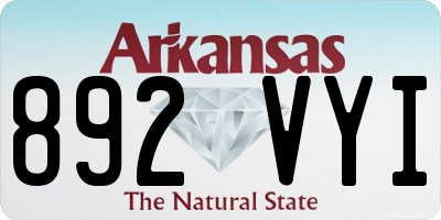 AR license plate 892VYI