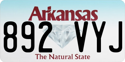 AR license plate 892VYJ