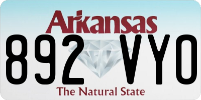 AR license plate 892VYO