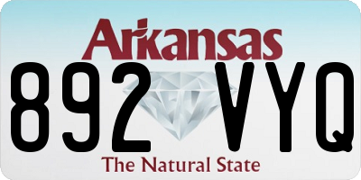AR license plate 892VYQ