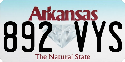 AR license plate 892VYS