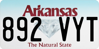 AR license plate 892VYT