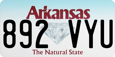 AR license plate 892VYU