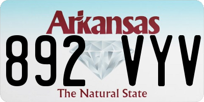 AR license plate 892VYV