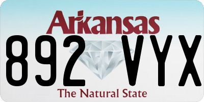 AR license plate 892VYX