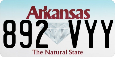 AR license plate 892VYY