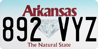 AR license plate 892VYZ