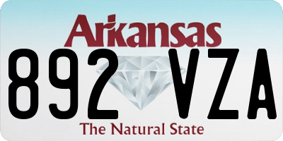 AR license plate 892VZA
