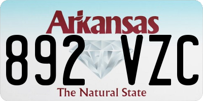 AR license plate 892VZC