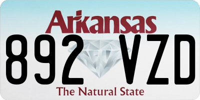 AR license plate 892VZD