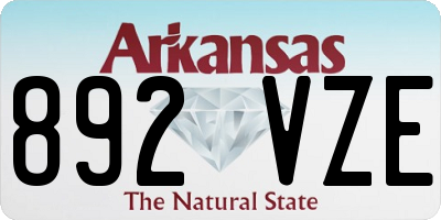 AR license plate 892VZE