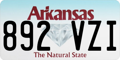 AR license plate 892VZI