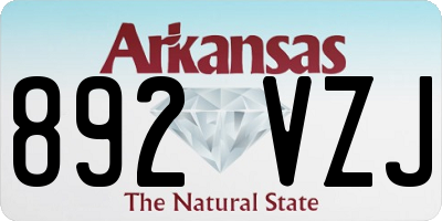 AR license plate 892VZJ