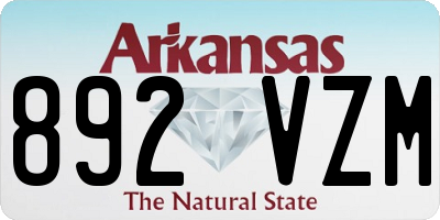 AR license plate 892VZM