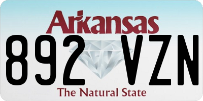 AR license plate 892VZN