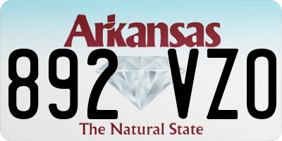 AR license plate 892VZO