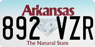 AR license plate 892VZR