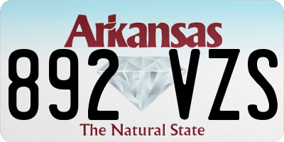 AR license plate 892VZS