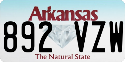 AR license plate 892VZW