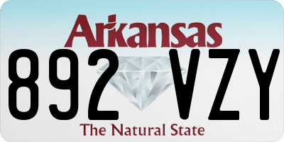 AR license plate 892VZY
