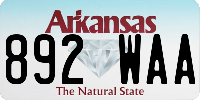 AR license plate 892WAA