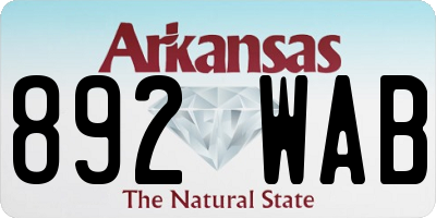 AR license plate 892WAB