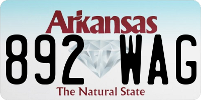 AR license plate 892WAG