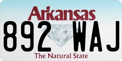 AR license plate 892WAJ
