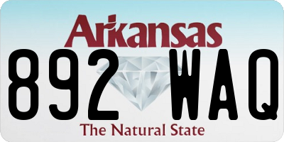 AR license plate 892WAQ