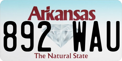 AR license plate 892WAU