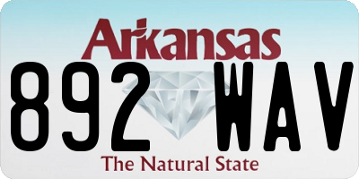 AR license plate 892WAV