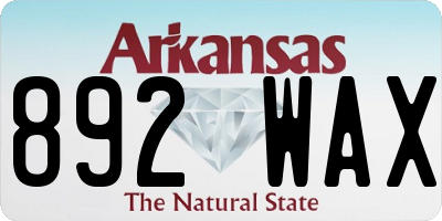 AR license plate 892WAX