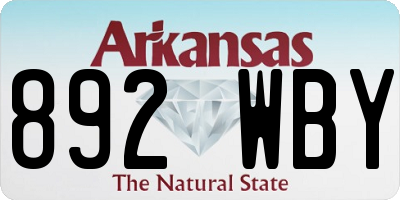 AR license plate 892WBY