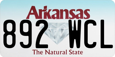 AR license plate 892WCL