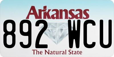 AR license plate 892WCU