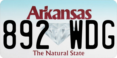 AR license plate 892WDG