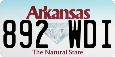 AR license plate 892WDI