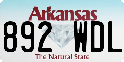 AR license plate 892WDL